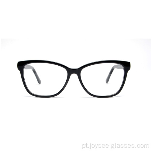 Estoque de atacado NOVO Design Design de alta qualidade Ladies Black Ladies Acetato Frames